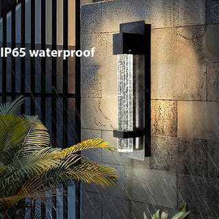 Calliope - Crystal Bubble Black Modern Outdoor Wall Light Bar