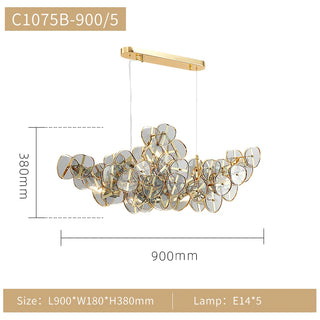 VetraGlow - Modern Round Ball Glass Hanging Chandelier