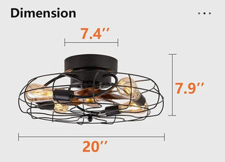 Elpis - Industrial Retro Ceiling Fan Light