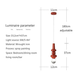 Caterpillar - Minimalist Abstract Coloured Tube Glass Adjustable Hanging Ceiling Light