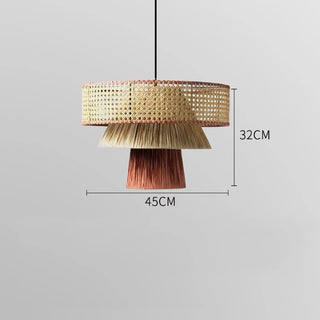 Marquez - Natural Rattan Round Wicker Pendant Ceiling Light