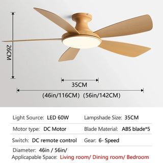 Zelina - Nordic Light Ceiling Fan Remote Control