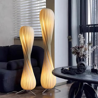 Sylvian - Wooden Curved Shade Floor Lamp