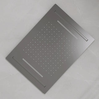 Lazare - Modern Brass Wall Mounted Black Shower System with Thermostatic Controls