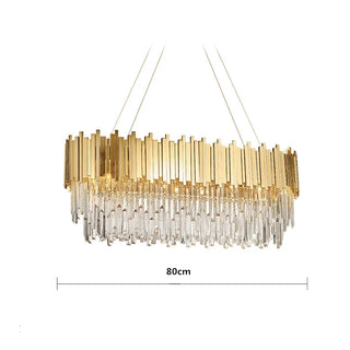 Alessia - Modern Round Gold Crystal Glass Ceiling Light Chandelier
