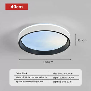 Malessa - Modern Blue Sky Round Flush Mount Ceiling Light
