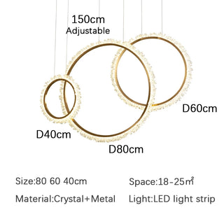 Gita - Modern Round Crystal Ceiling Chandelier