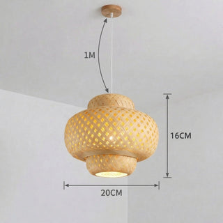 Cordoba - Natural Bamboo Rattan Lantern Pendent Light