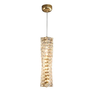 Mafolie - Twisted Crystal Glass Hanging Pendant Ceiling Light