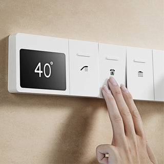 Lethe - Brass Ceiling Mounted Shower System with Dual Hot & Cold Controls