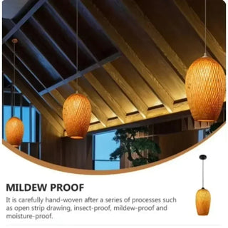 Horten - Natural Handwoven Bamboo Lantern Light Pendant