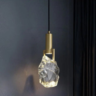 Monte - Crystal Pendant Gold Black Cord Hanging Ceiling Light