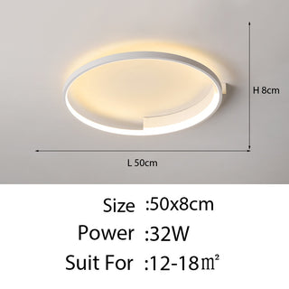 Nirgua - Modern Flush Mount Circular Rimmed Ceiling Light