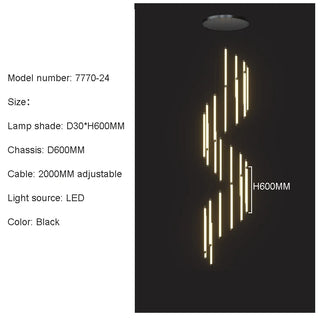 Gael - Modern Long Bar LED Ceiling Chandelier