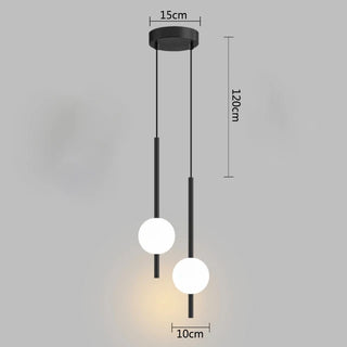 Tora - Modern Hanging Frosted Milk Glass Ball Pendant Ceiling Light