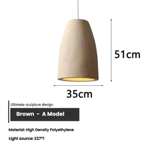 Almada - Wabi Sabi Dome Beige Hanging Ceiling Pendant Light