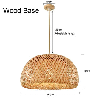 Dura Series - Handwoven Rattan Wicker Bamboo Wood Pendant Lights