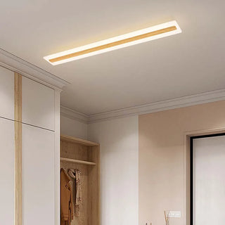 Gabiley - Wooden LED Modern Rectangular Ceiling Light Bar