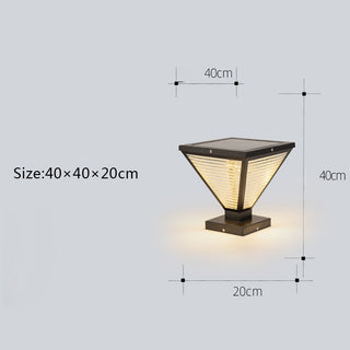 ILona - Modern Minimalist Waterproof Square Prismatic Stainless Steel Outdoor Glass Light For Patio