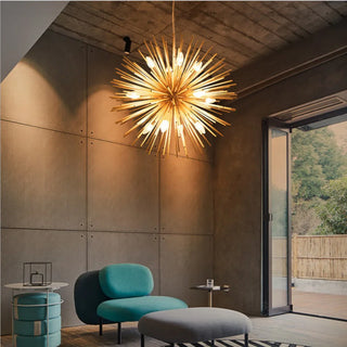 Dilara - Golden Burst Sun Spike Chandelier
