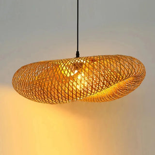 Almonte - Handcrafted Vintage Bamboo Weaving Hanging Pendant Light