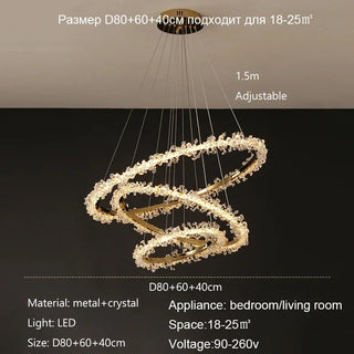 Gita - Modern Round Crystal Ceiling Chandelier