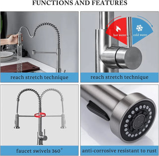Katheryn - Deck Mounted 360 Degree Rotation Stream Sprayer Nozzle Mixer Tap