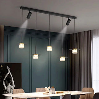 Borama - Modern Industrial Multi Head Black Hanging Pendant Ceiling Light
