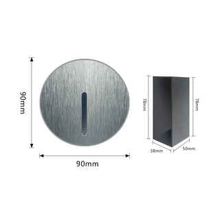 Desiree - Round Embedded Footlights Stair Motion Sensor Recessed LED Wall Lamp