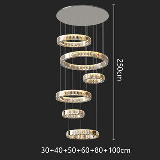 Nurul - Crystal Round Gold Hanging Chandelier
