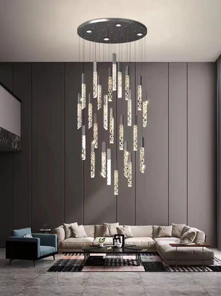 Titan - Modern LED Transparent Long Bar Hanging Chandelier