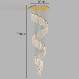 Samantha - Modern Sparkly LED Tube Ceiling Round Chandelier