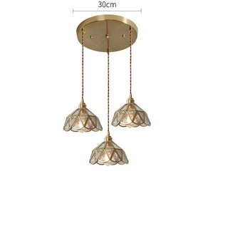 Nanterre - Nordic Glass Copper Tulip Hanging Pendant Ceiling Light