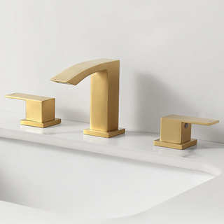 Melodee - Modern Dual Handle Brass Waterfall Basin Mixer Tap