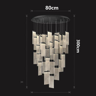 Jude - Modern Teardrop Gold Ceiling Chandelier