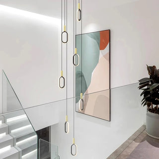 Zoe - Modern LED Round Black & Gold Ceiling Chandelier