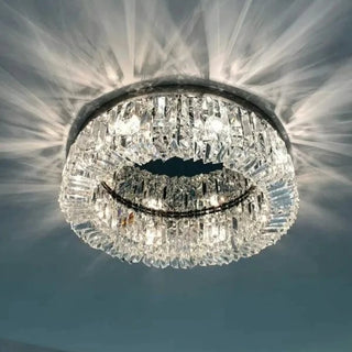 Avari - Recessed Crystal Glass Round Ceiling Chandelier