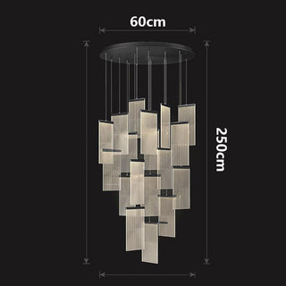 Jude - Modern Teardrop Gold Ceiling Chandelier