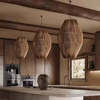 Sabrina - Japanese Transitional Vine Weaving Rattan Art Chandelier