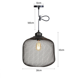 Cathrine Series - Rural Retro Tavern Iron Art Single Head Mesh Cover Pendant Lights