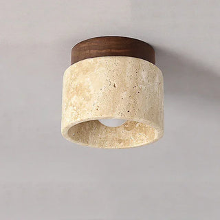 Algiers - Marble Stone Wood Ceiling/Wall Light