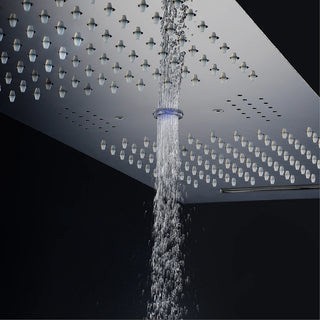 Loida - Modern LED Stainless Steel Ceiling Mounted Shower Panel with Phone Control