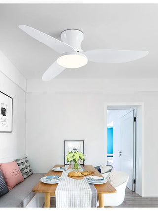 Hagne - Modern 3 Blade 40Inch Remote Control Ceiling Fan with Light