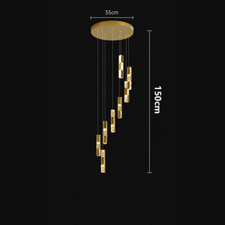 Elnur - Hanging Crystal Pendant Ceiling Chandelier