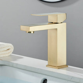 Fasin - Bathroom Faucets Stainless Steel Basin Faucet Tall And Short Deck Mounted