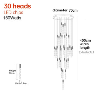 Rufus - Crystal Pendant Ceiling Chandelier