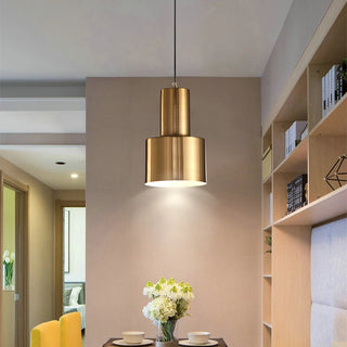 Tulagi - Modern Industrial Gold Round Hanging Pendant Ceiling Light