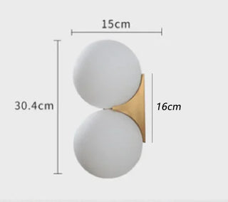 Eyre - Modern Minimalist White Milk Shade Circular Glass Ball Wall Light