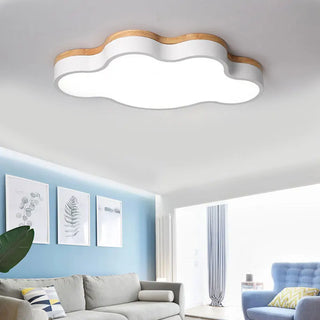 Maracay - Modern Wooden Cloud Flush Mount Ceiling Light