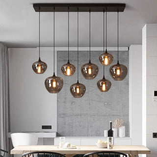 Florencia - Nordic Smoke Grey Glass Hanging Pendant Ceiling Light